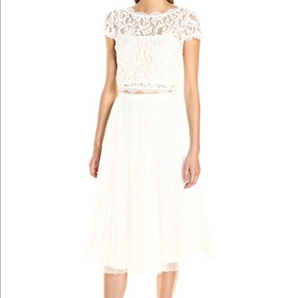 Adrianna Papell Dresses & Skirts - White two piece lace dress
